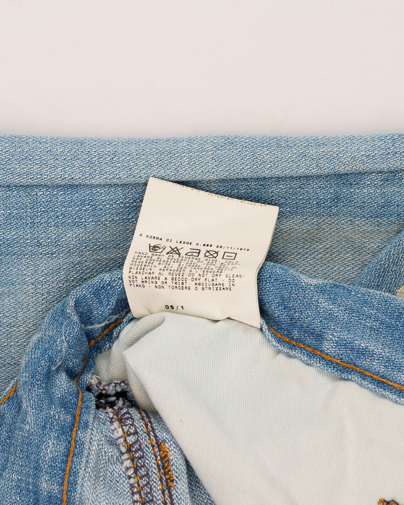 Dolce&Gabbana floral-applique denim mini skirt thumbnail