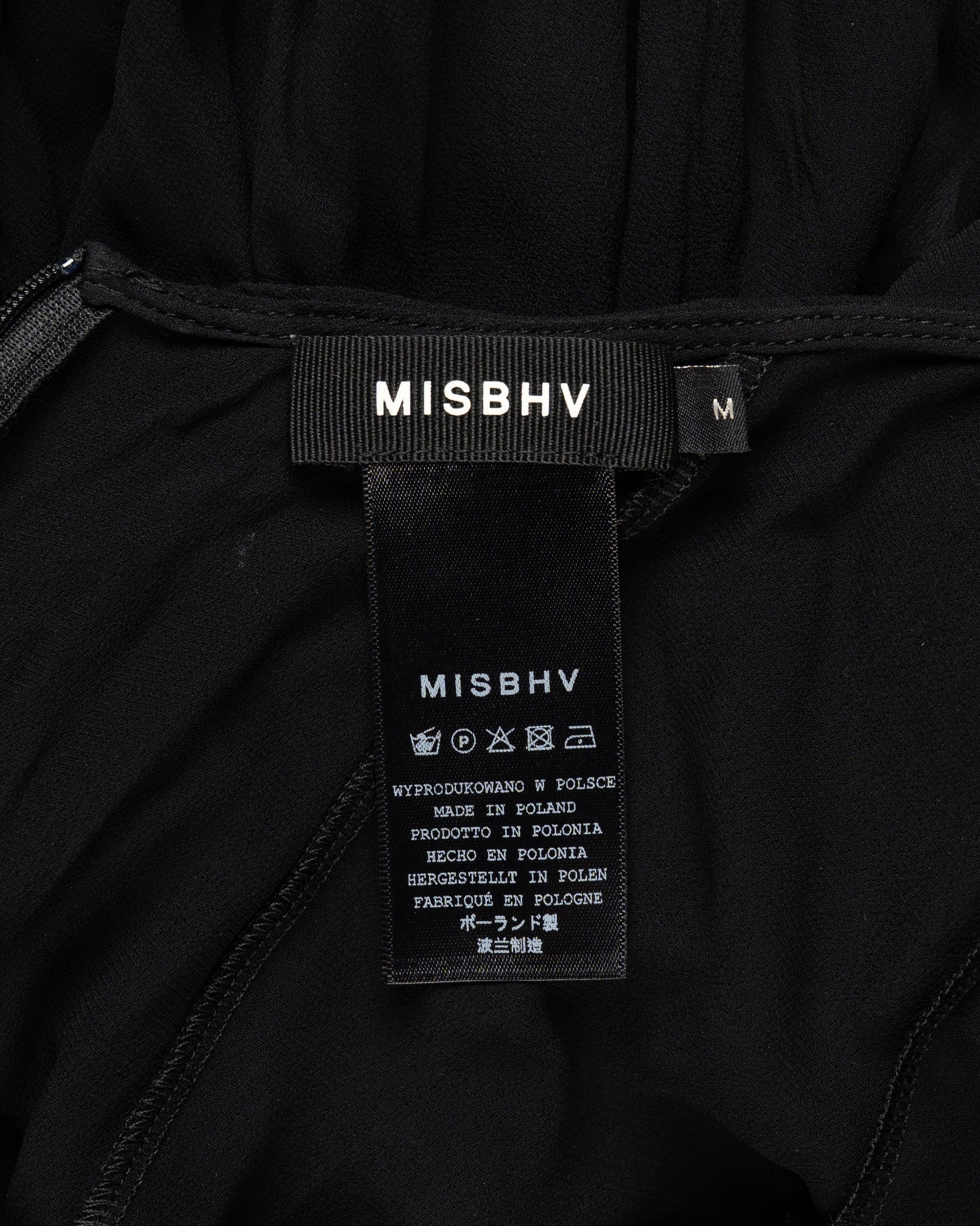 MISBHV 1-OF-1 single-shoulder ruched black dress
