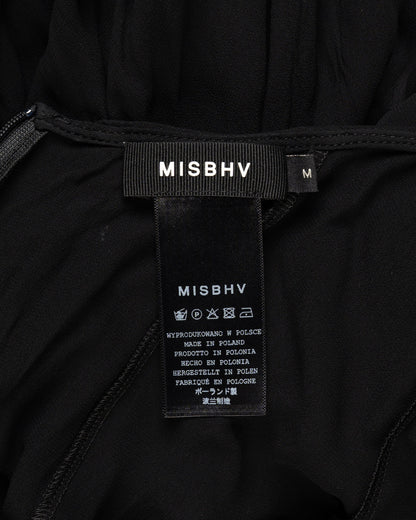 MISBHV 1-OF-1 single-shoulder ruched black dress MISBHV