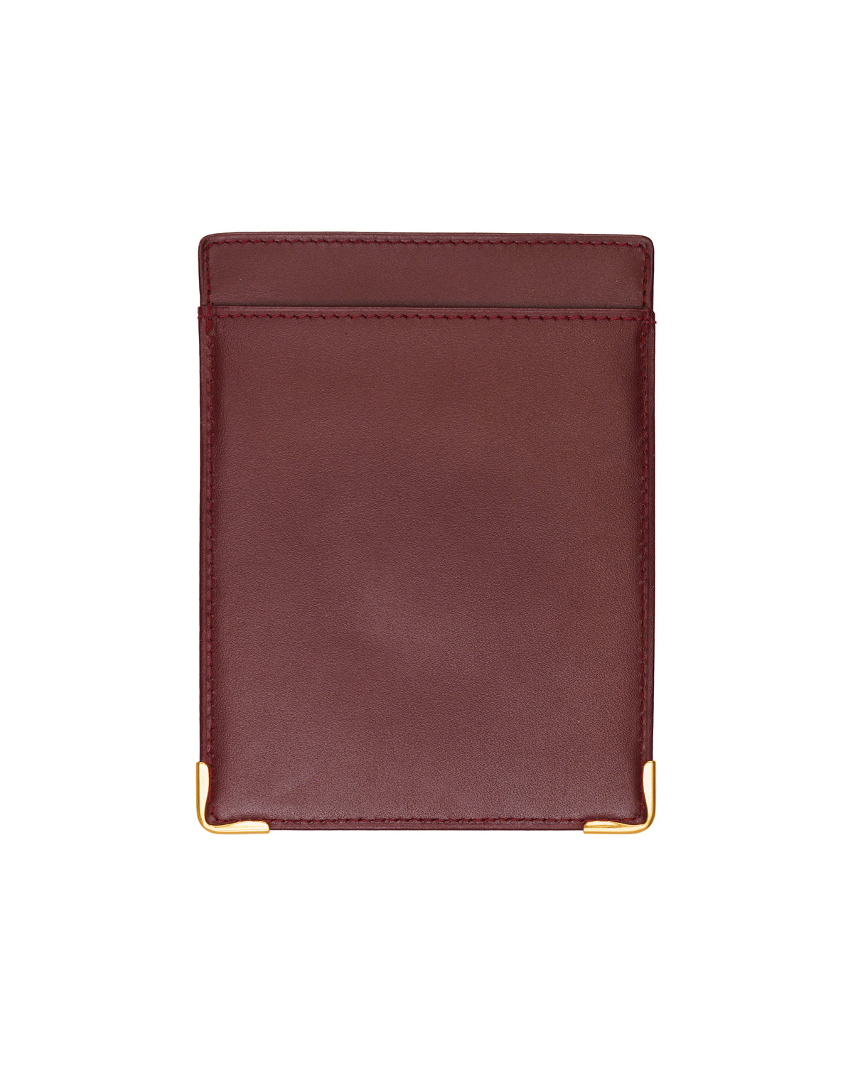 Cartier "must de Cartier" burgundy bifold wallet & card wallet set