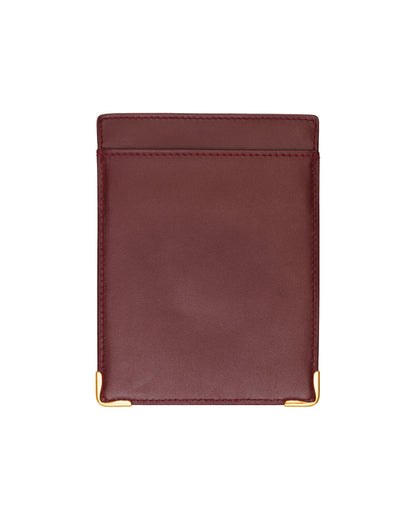 Cartier must de Cartier burgundy bifold wallet D-4