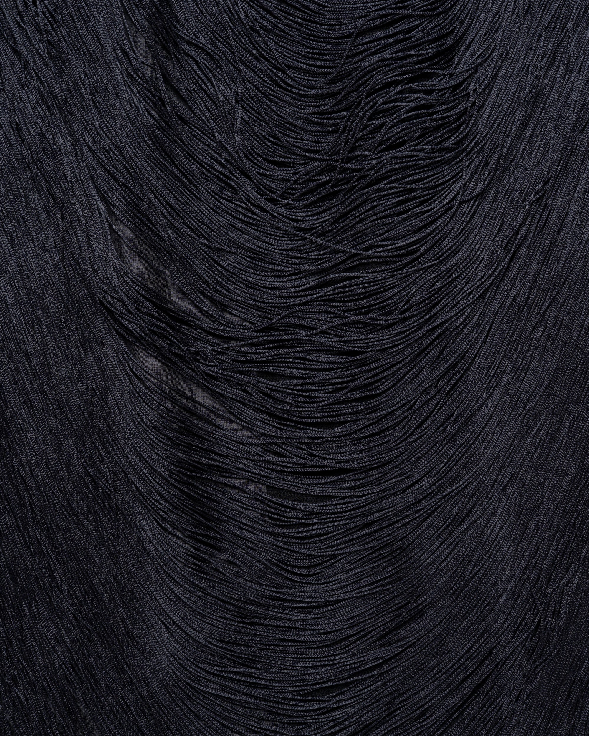 Jil Sander fringe cut-out black blazer jacket