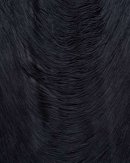 Jil Sander fringe cut-out black blazer jacket Jil