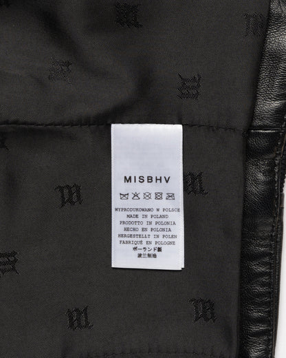 MISBHV corset faux-leather biker jacket MISBHV