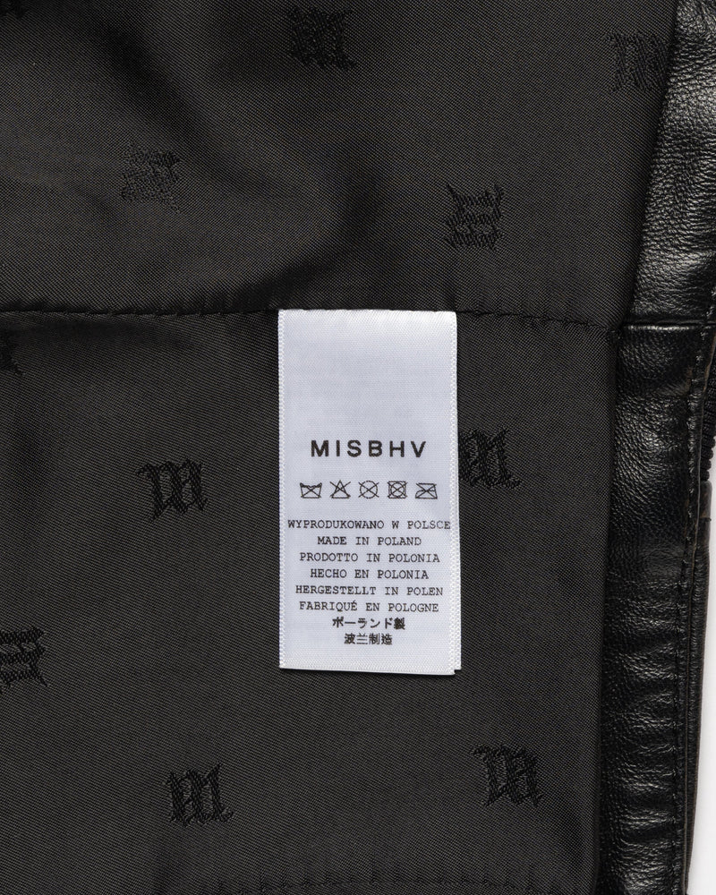 MISBHV corset faux-leather biker jacket thumbnail