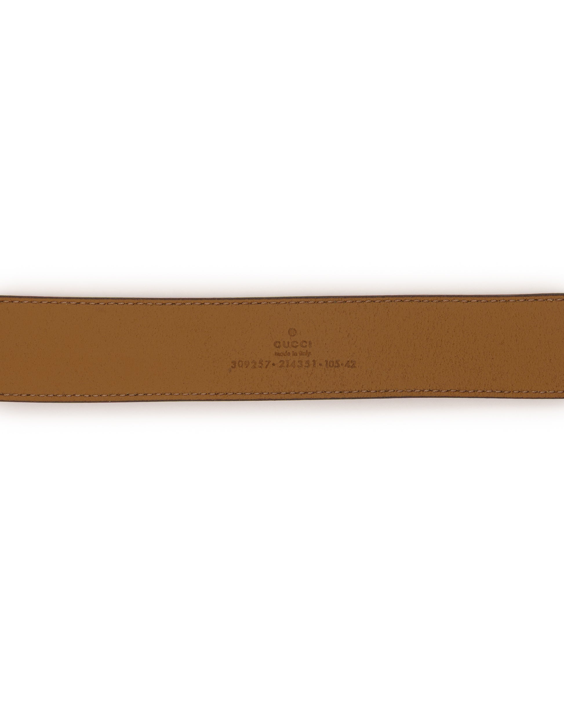 Gucci Stirrup brown leather belt