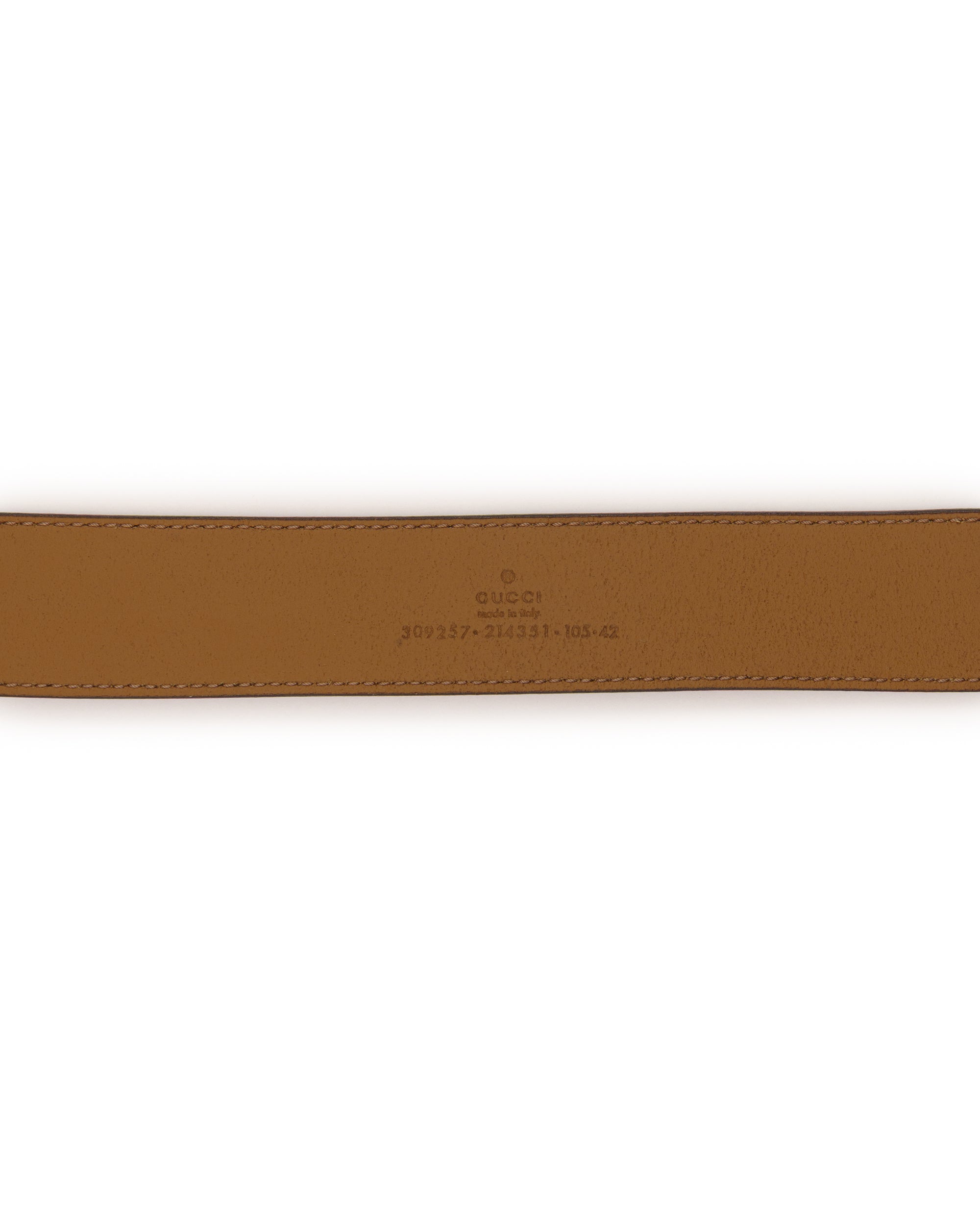 Gucci Stirrup brown leather belt