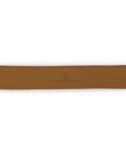 Gucci Stirrup brown leather belt