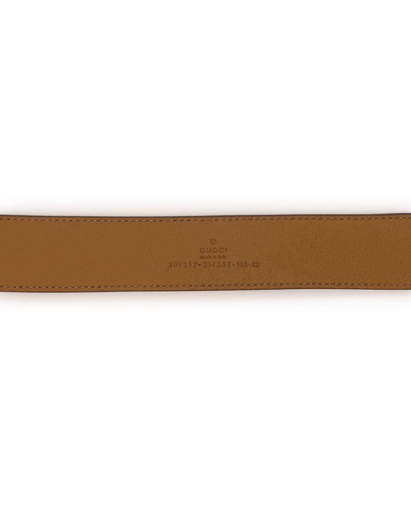 Gucci Stirrup brown leather belt thumbnail