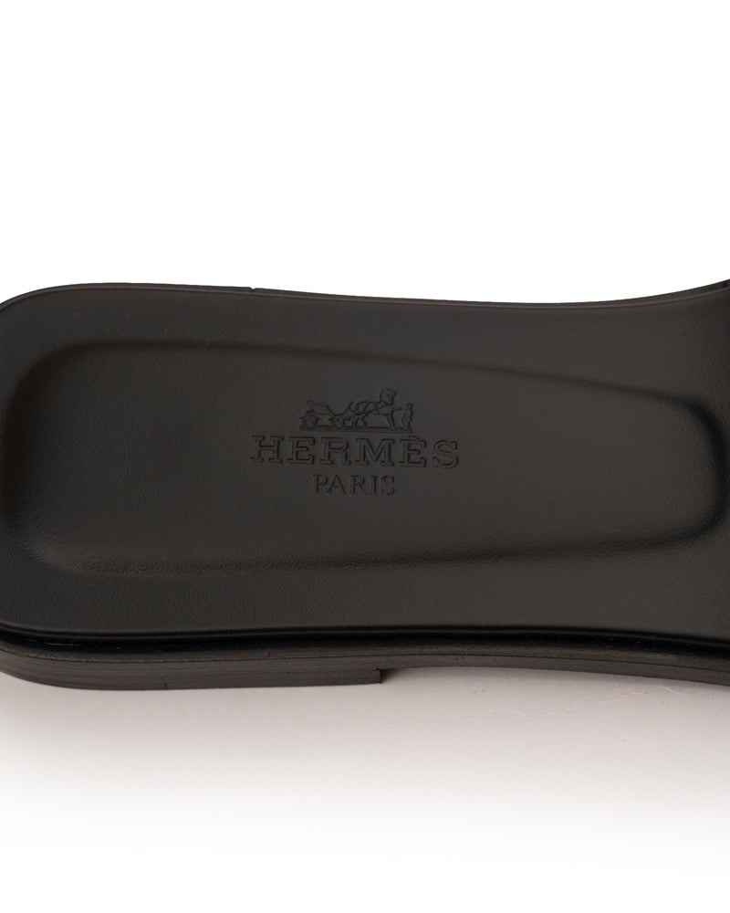 Hermès Oran black leather thumbnail