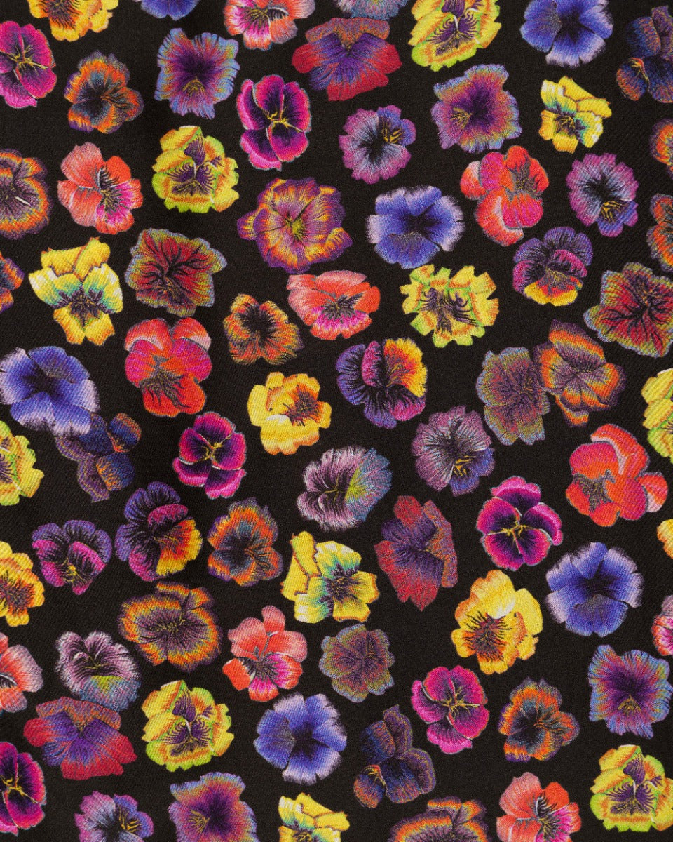 Dries Van Noten Floral-appliqué silk dress