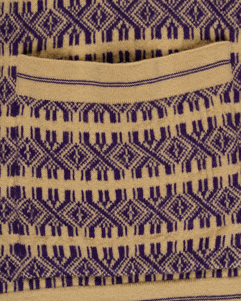 Dries Van Noten geometric rib purple cardigan Dries Van Noten
