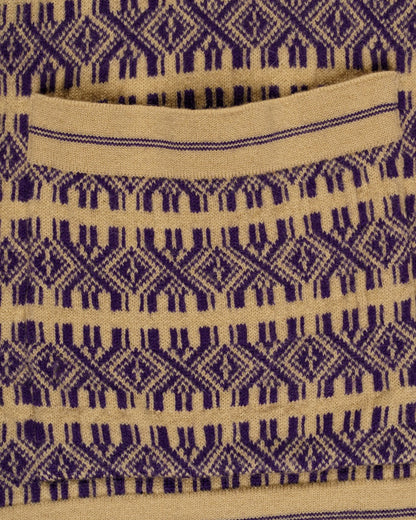 Dries Van Noten geometric rib purple cardigan Dries Van Noten