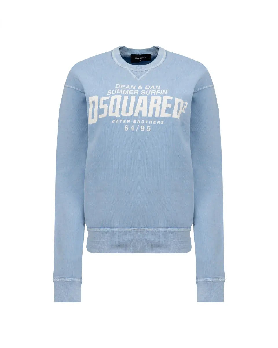 Dsquared2 64/95 logo sky blue crewneck DSQUARED²