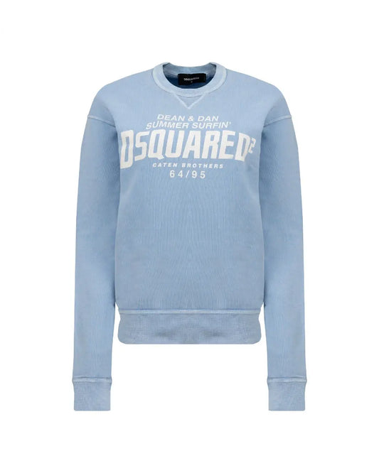 Dsquared2 64/95 logo sky blue crewneck DSQUARED²