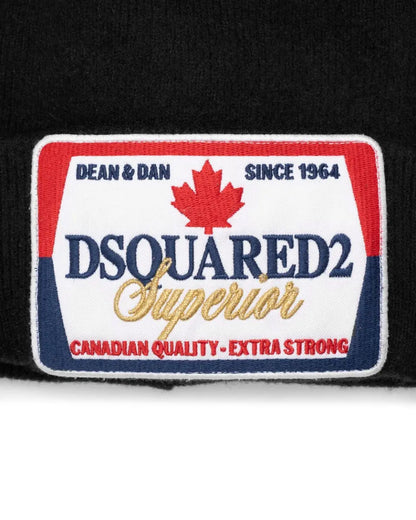 Dsquared2 "Superior" wollen black beanie