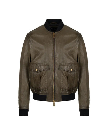 Dsquared2 Pilot Dark Olive bomber jacket DSQUARED²