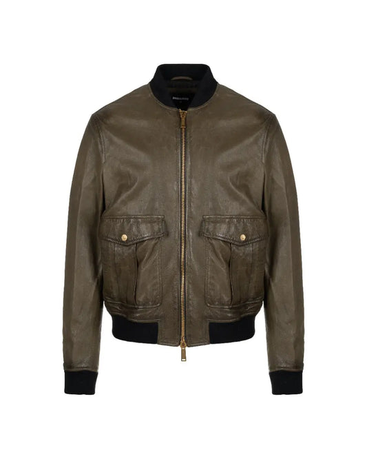 Dsquared2 Pilot Dark Olive bomber jacket DSQUARED²
