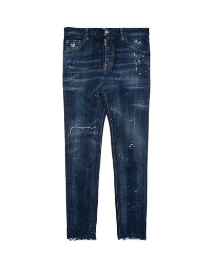 Dsquared2 splattered low waist denim pants - M DSQUARED²
