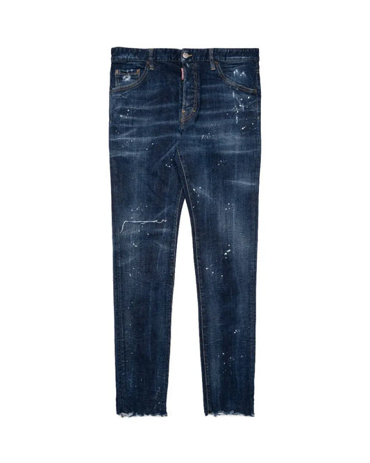 Dsquared2 splattered low waist denim pants - M DSQUARED²