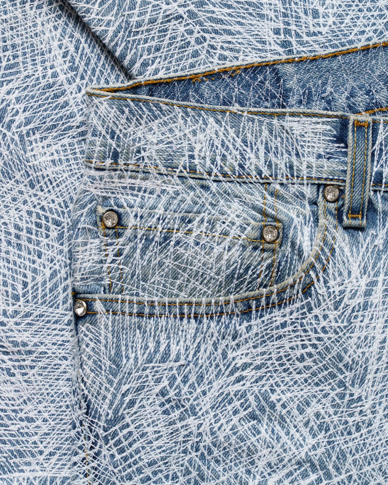 EARTHLING VIP Circus Stitch blue denim pants thumbnail