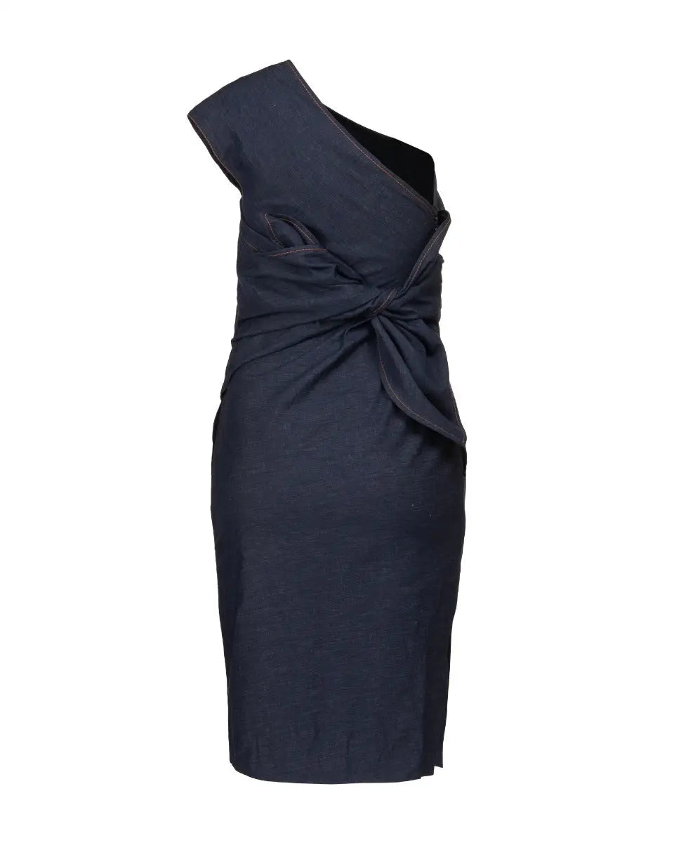 Emilio Pucci one-shoulder midi linen dress