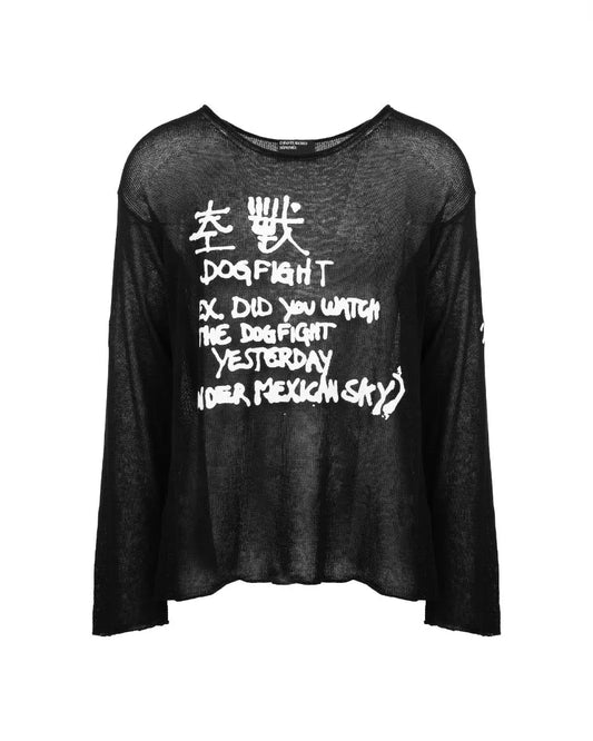 Enfants Riches Déprimés "Dog fight" logo printed crewneck sweater Enfants Riches Deprimes