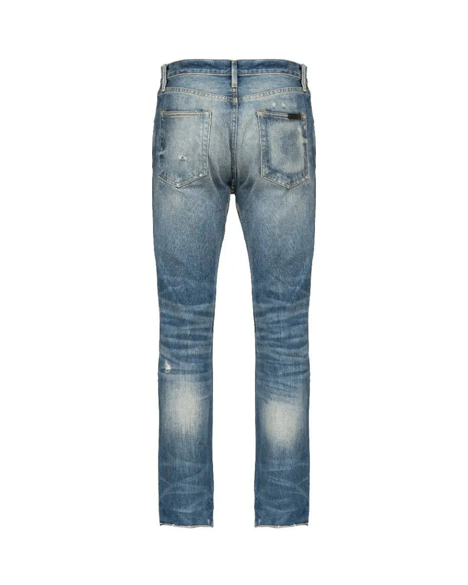 Fear of God Seventh Collection repaired dark blue denim