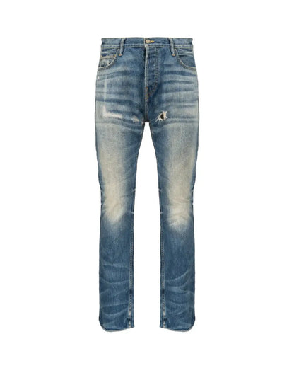 Fear of God Seventh Collection repaired dark blue denim Fear of God