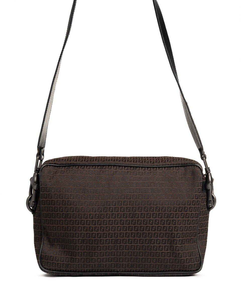 Fendi "FF" monogram Messenger brown crossbody bag