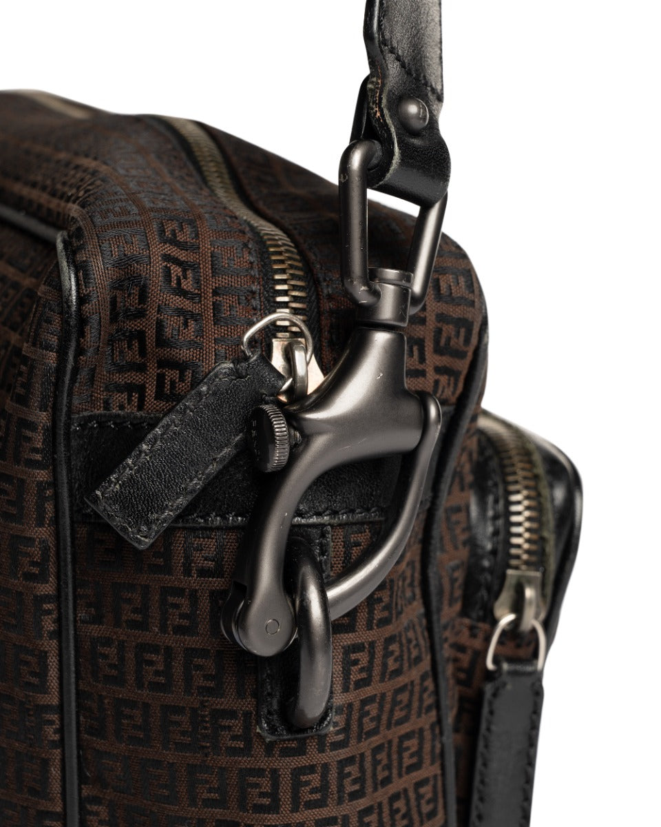 Fendi "FF" monogram Messenger brown crossbody bag Fendi