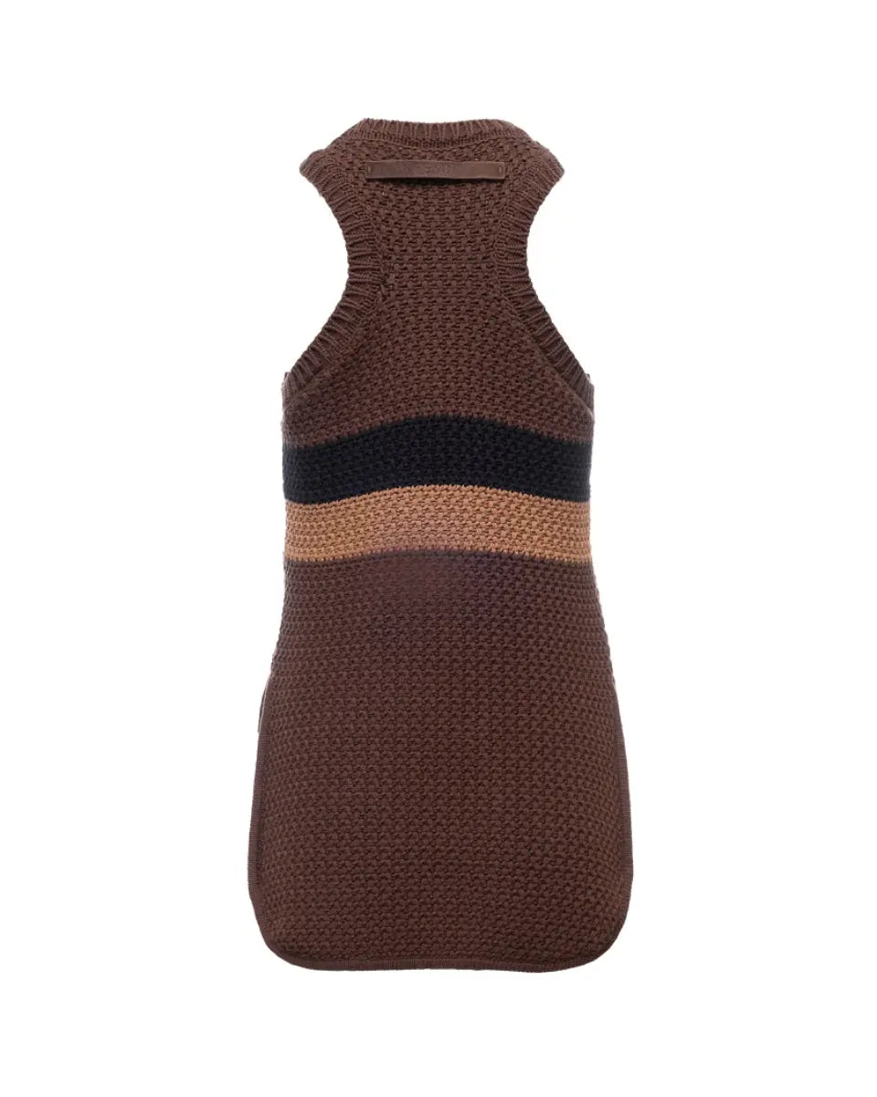 Fendi knitted brown pullover vest