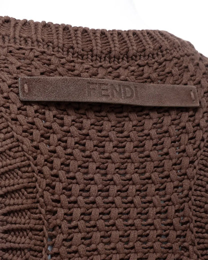 Fendi knitted brown pullover vest Fendi