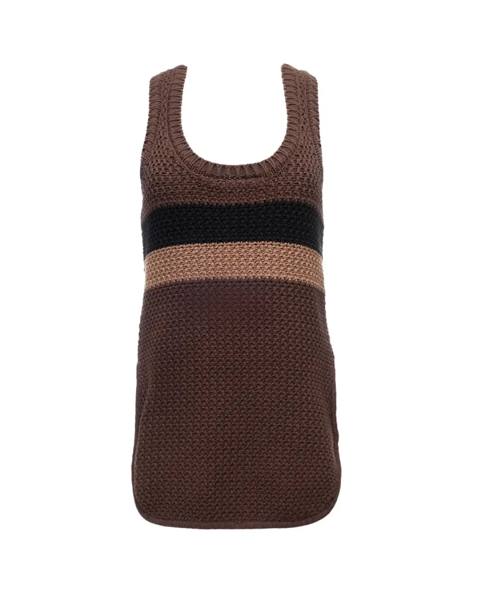 Fendi knitted brown pullover vest Fendi