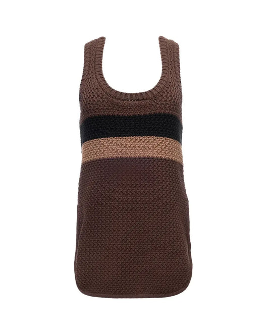 Fendi knitted brown pullover vest Fendi