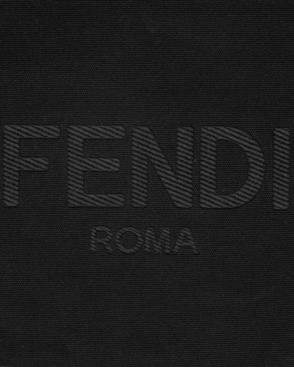 Fendi Vitello Grace canvas logo black clutch bag Fendi