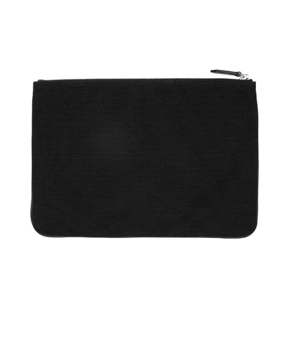 Fendi Vitello Grace canvas logo black clutch bag Fendi