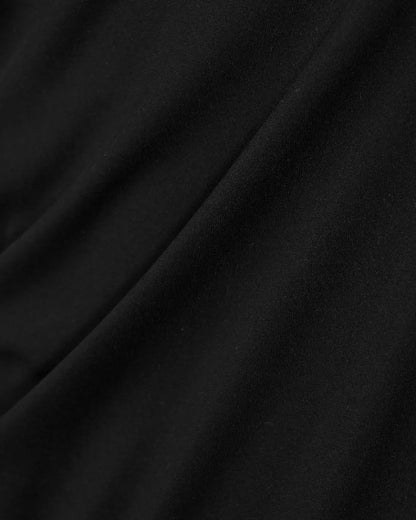Ferragamo black asymmetric draped long sleeve dress Ferragamo