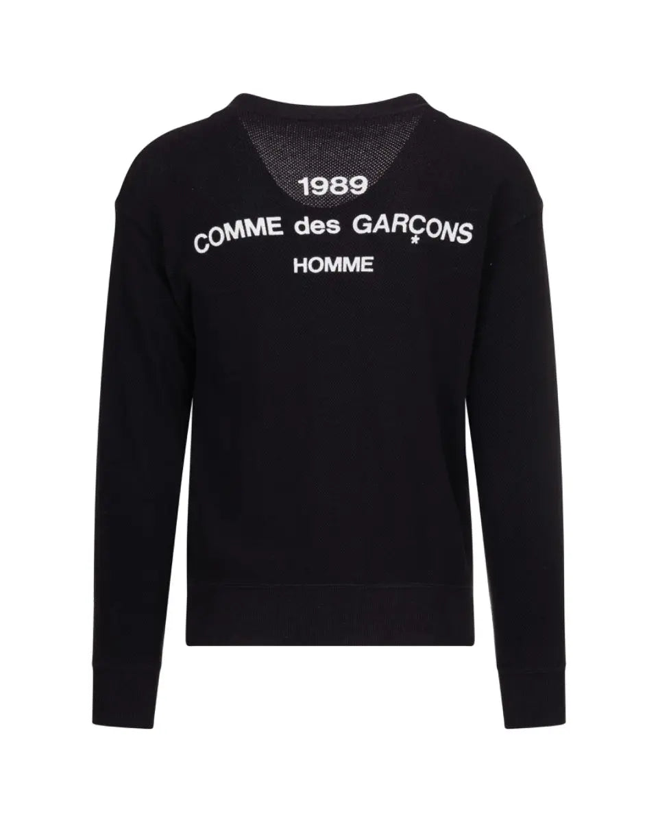COMME des GARÇONS Homme 1989 black knitted cardigan COMME des GARÇONS