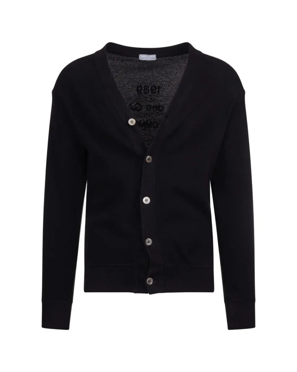 COMME des GARÇONS Homme 1989 black knitted cardigan