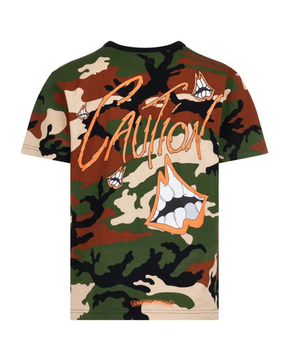 Chrome Hearts Matty Boy "Caution" camo t-shirt Chrome Hearts