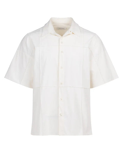 Wales Bonner Blue Duets ecru short sleeve shirt Wales Bonner