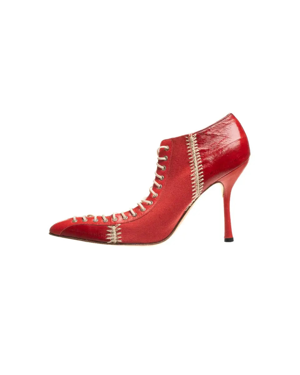 Gianni Versace pointed-toe lace-up heels