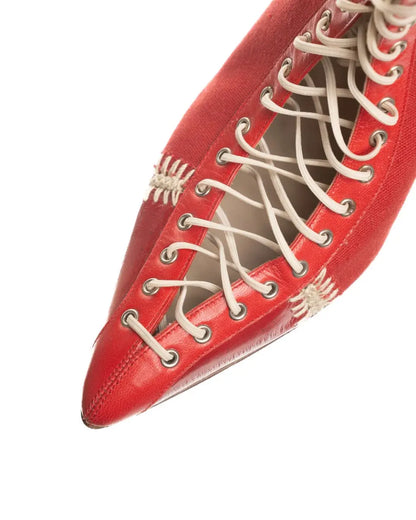 Gianni Versace pointed toe lace-up heels Gianni Versace