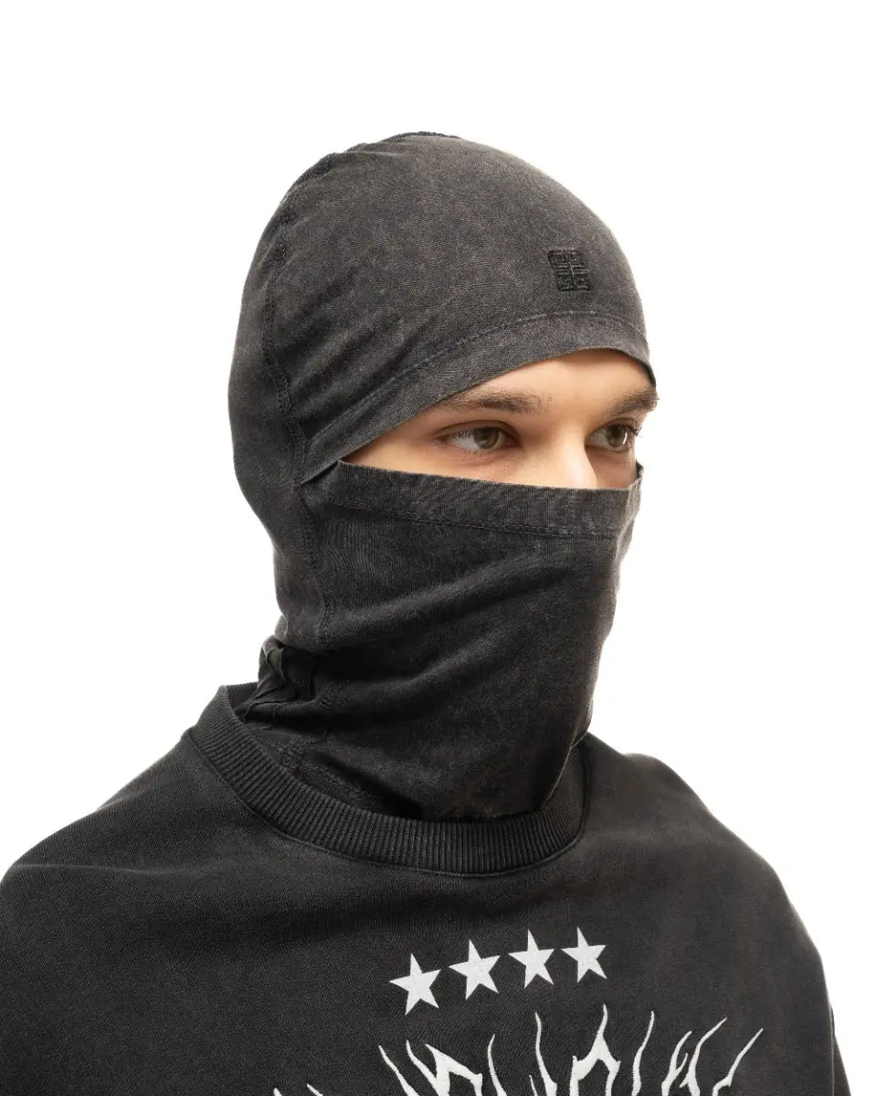 Givenchy multi-layered washed grey hoodie
