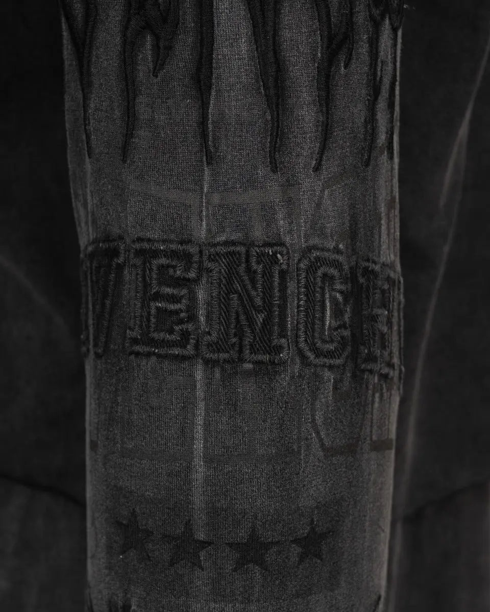 Givenchy multi-layered washed grey hoodie