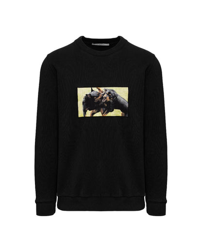 Givenchy Rottweiler embroidery black crewneck sweatshirt Givenchy