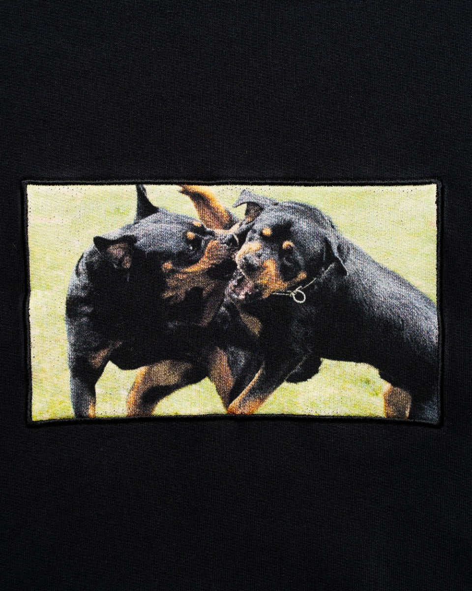 Givenchy Rottweiler embroidery black crewneck sweatshirt