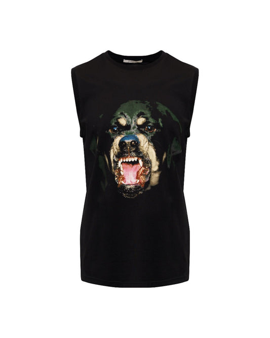 Givenchy Rottweiler printed black tank top Givenchy