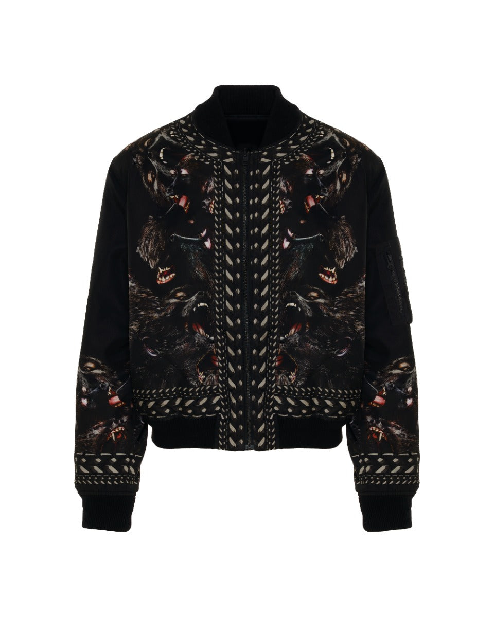Givenchy Screaming Monkeys all-over print bomber jacket